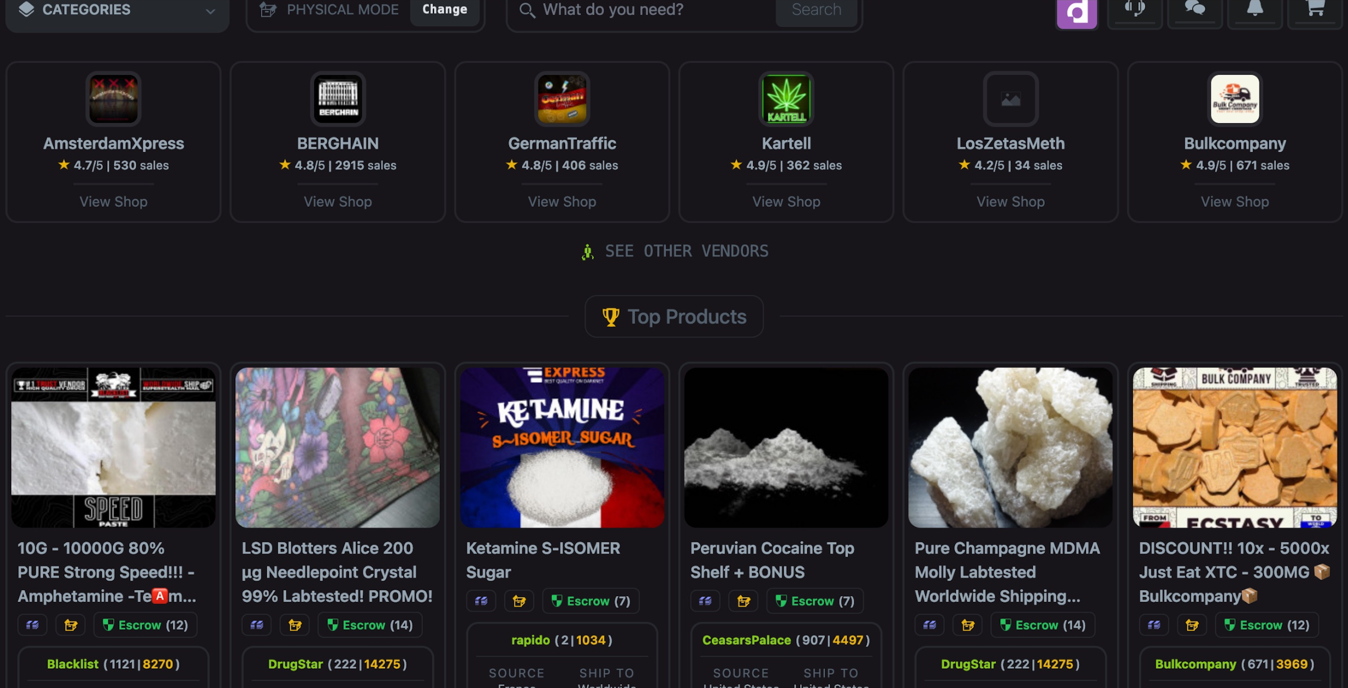 Nexus Market interface preview